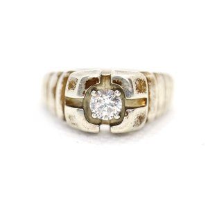 Vintage CZ Sterling silver Ring unisex